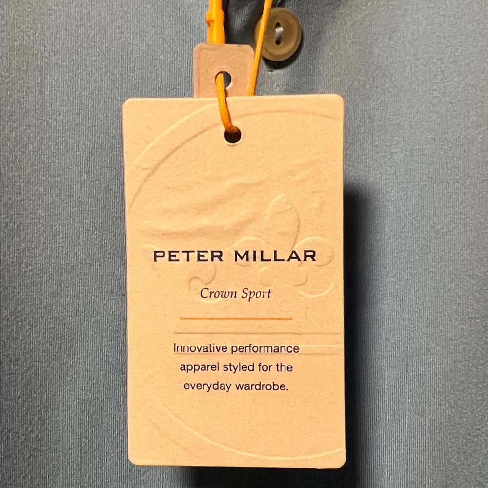 Brand New Peter Millar Summer Comfort Crown Sport Sky Blue Performance Golf Polo - Picture 9 of 12